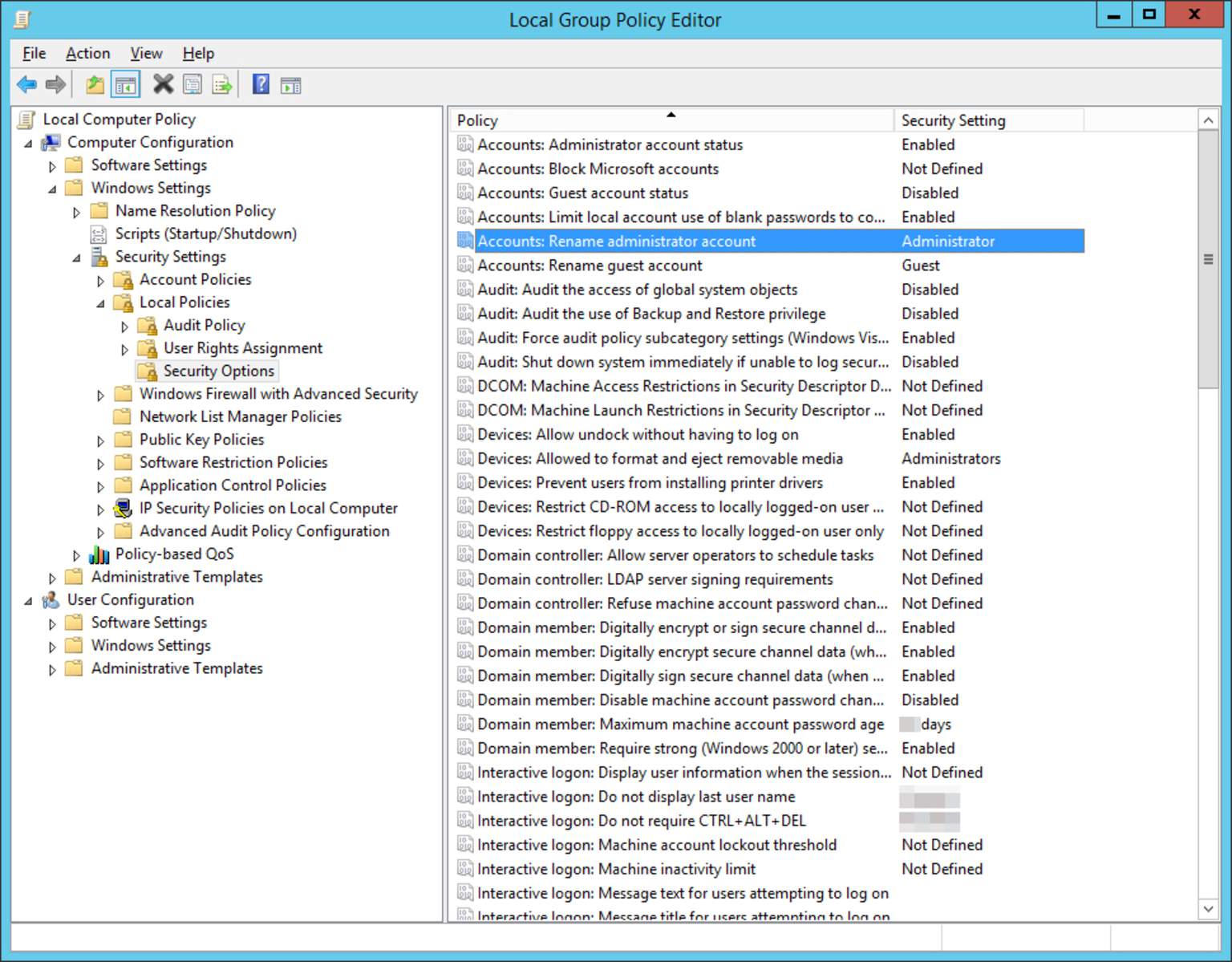 Securing Windows Server with Local Group Policy